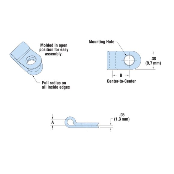 x20 Heyco® Nylon Cable Clamps 3376 New - Picture 2 of 3
